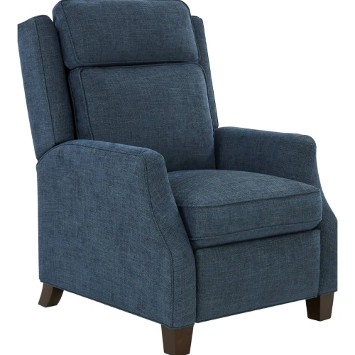 Nixon Manual Recliner in Tweed Indigo Blue Fabric